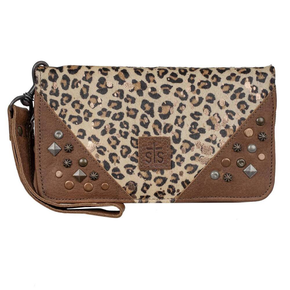 NEW STS RANCHWEAR women's great plains evie organizer wallet in leopard